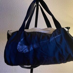 Nike Black and Blue Duffel Bag